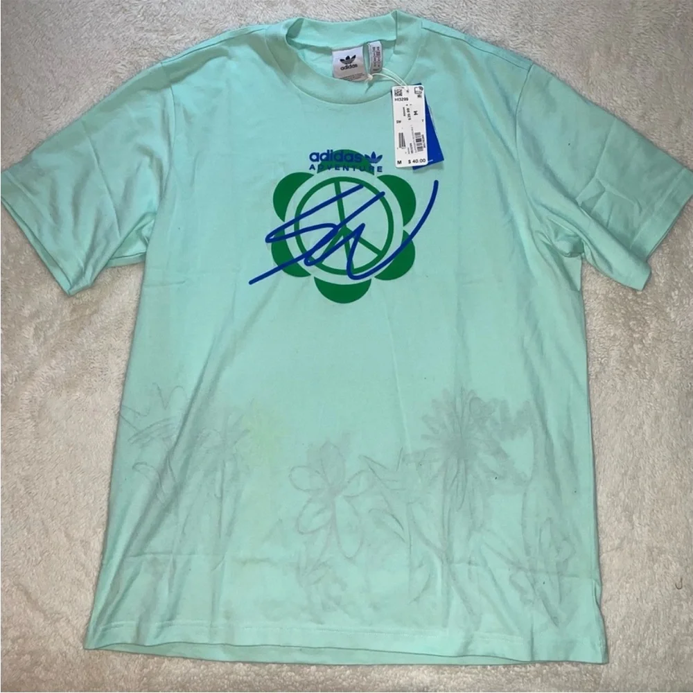 adidas x Sean Wotherspoon Superturf Reversible Tee in Clear Mint - Picture 2 of 7